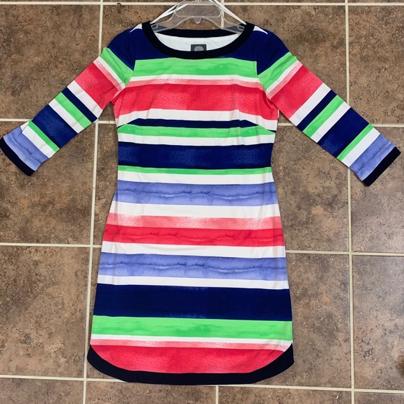 Vince Camuto Striped Mini Dress, Size 2 - Picture 9 of 16